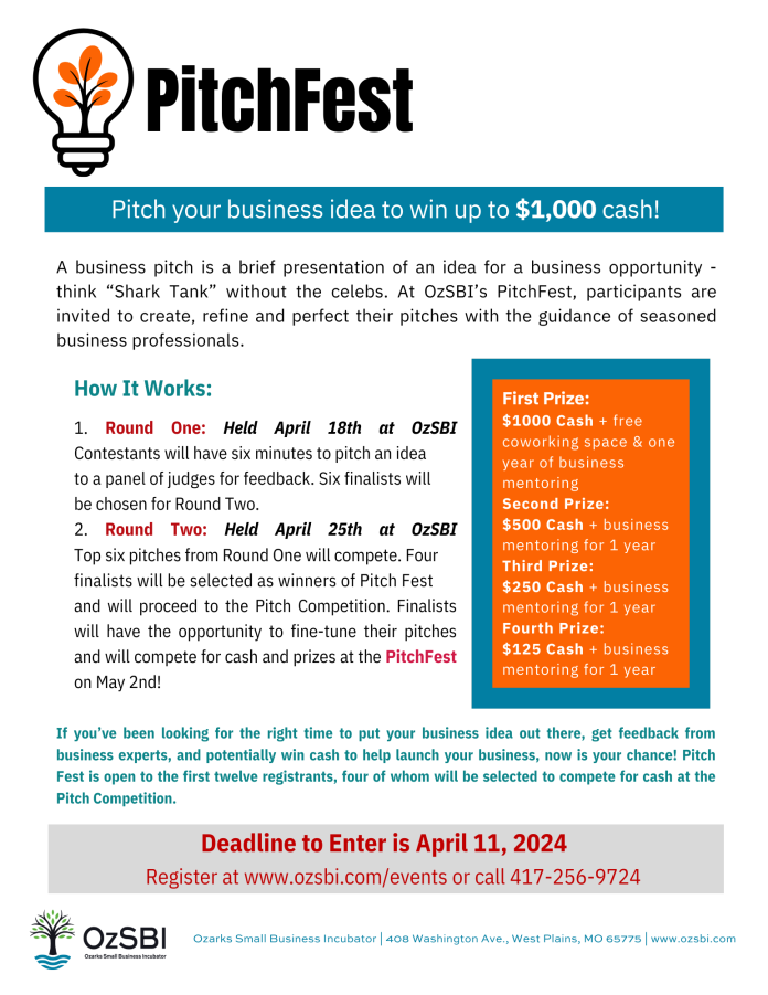 PitchFest 2024 Flyer